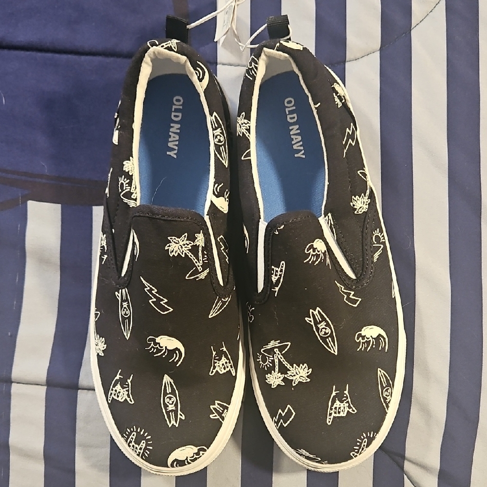 Old Navy Kids Black and White Patterned Sneakers